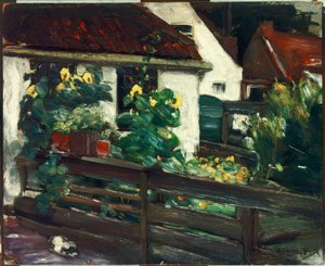Jardin avec tournesols - Max Liebermann