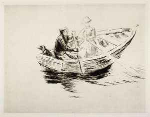 Dans la barque - Max Liebermann