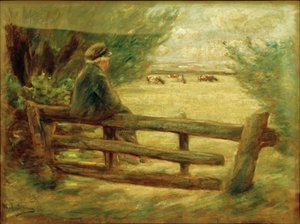 Garçon avec des vaches
