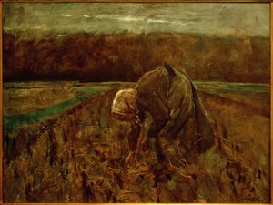 La Récolteuse de pommes de terre - Max Liebermann