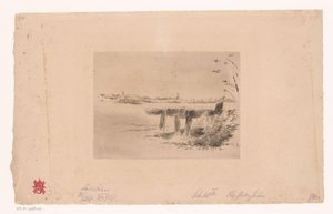 Paysage avec clôture et moulin - Max Liebermann