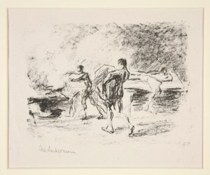 Leichenverbrennung, zu Goethes Bassompierre - Max Liebermann