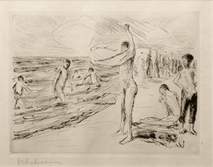 M. Liebermann, Garçons se baignant dans le vent - Max Liebermann
