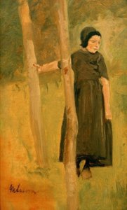 Enfant sous les arbres