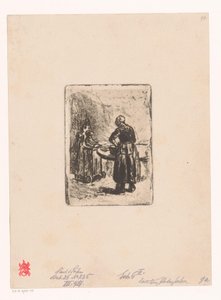 Mère et enfant à table - Max Liebermann