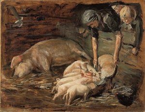 Porcherie, crèche, 1887 - Max Liebermann