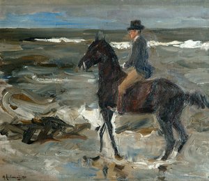 Cavalier sur la plage - Max Liebermann