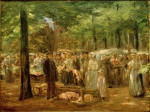 Marché aux porcs à Haarlem - Max Liebermann