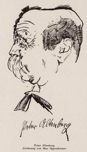 Peter Altenberg, écrivain et poète autrichien (lithographie)