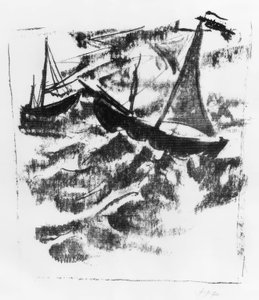 Bateaux dans la tempête - Max Pechstein