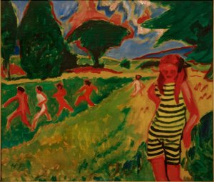 Le maillot jaune et noir - Max Pechstein