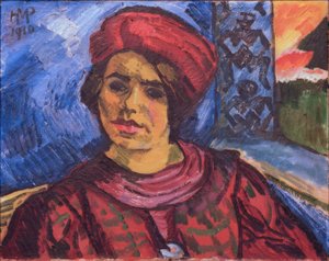 Jeune femme au turban rouge - Max Pechstein