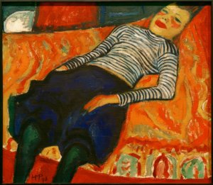 Fille allongée - Max Pechstein