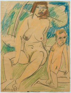 Femme nue avec enfant