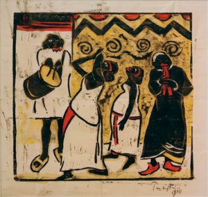 Groupe de danse négro, danse somalienne - Max Pechstein