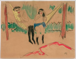 Sans titre (Deux filles dans un hamac) - Max Pechstein