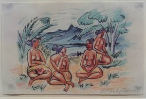 Photos de voyage Italie - Mers du Sud (Femmes assises) - Max Pechstein
