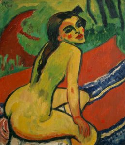 Nu féminin assis - Max Pechstein