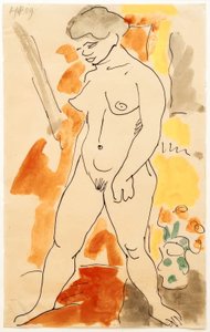 Femme nue debout - Max Pechstein