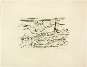 Thuringe, tiré de Travel Pictures : Italie-Mers du Sud - Max Pechstein