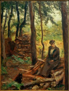 Nini sur le tas de bois