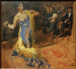 Esquisse pour Marietta di Rigardo / Marietta dansant avec deux musiciens - Max Slevogt