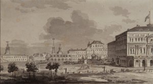 Le Kremlin de Moscou avant la construction du Grand Palais du Kremlin, 1817