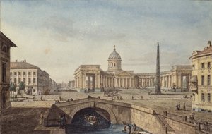 La cathédrale de Kazan à Saint-Pétersbourg, 1817