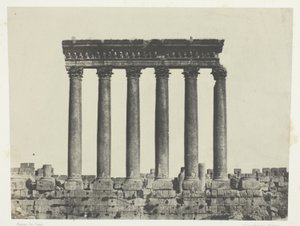 Baalbeck (Héliopolis), Colonnade Du Temple Du Soleil; Syrie - Maxime Du Camp