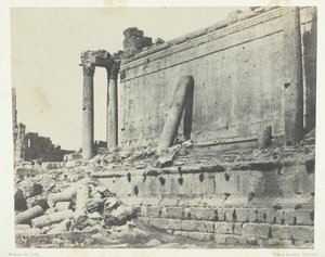 Baalbeck Héliopolis, Temple de Jupiter, Façade Orientale, Syrie, 1849-51, imprimé en 1852