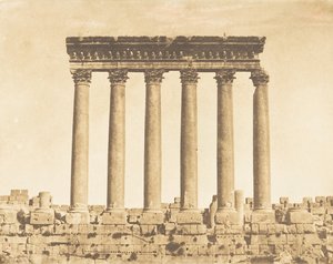 Colonnade du Temple du Soleil, à Baalbek Héliopolis, 15 septembre 1850 - Maxime Du Camp