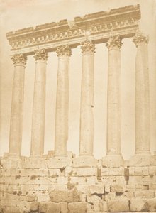 Colonnade du Temple du Soleil, à Baalbek Héliopolis, septembre 1850 - Maxime Du Camp