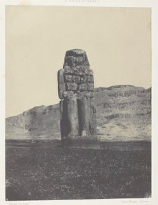 Gournah, Statue de Memnon ; Thèbes - Maxime Du Camp