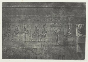 Grand Temple de Dendérah (Teutyres), Sculptures de la Façade Postérieure; Haute-Egypte, plate 20 from the album "Egypte, Nubie, Palestine et Syrie" (1852)