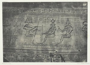 Grand Temple de Dendérah Teutyres, Sculptures de la Façade Postérieure, Haute-Égypte - Maxime Du Camp