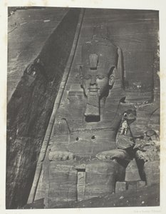 Ibsamboul, Colosse Oriental Du Grand Spéos De Phrè; Nubie, plate 103 from the album "Egypte, Nubie, Palestine et Syrie" (1852) - Maxime Du Camp