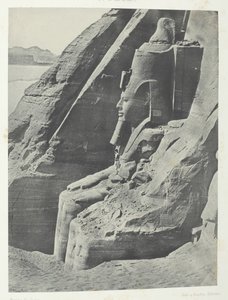 Ibsamboul, Colosse Oriental Du Spéos De Phrè, Vu De Profil, Nubie, 184951, imprimé en 1852 - Maxime Du Camp