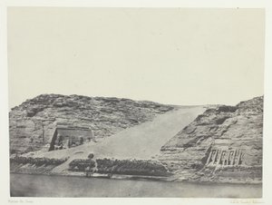 Ibsamboul, Les Deux Spéos; Nubie, plate 101 from the album "Egypte, Nubie, Palestine et Syrie" (1852) - Maxime Du Camp