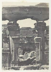 Kalabscheh, Porte du Pronaos, Nubie, 1849-1851, imprimé en 1852 - Maxime Du Camp