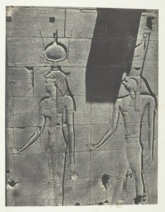 Kalabscheh, sculptures de la façade postérieure du temple, Nubie, 1849-51, imprimé en 1852 - Maxime Du Camp