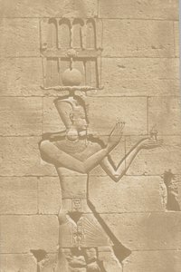Kalabscheh, sculpture de la façade postérieure du temple, 1849-51 - Maxime Du Camp