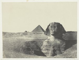 Le Sphinx vu de face, Moyenne Égypte - Maxime Du Camp