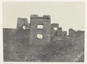 Médinet-Habou, Façade Orientale du Gynécée de Ramsès-Méiamoun; Thèbes - Maxime Du Camp