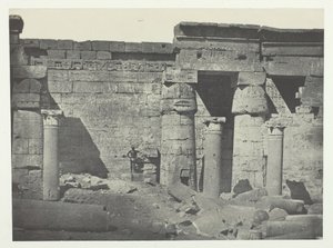 Médinet-Habou, Péristyle du Palais de Ramsès-Méiamoun, Thèbes, 1849-51, imprimé 1852 - Maxime Du Camp