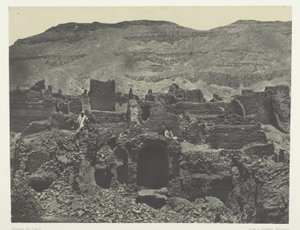 Médinet-Habou, Ruines de la Ville de Papa ; Thèbes - Maxime Du Camp