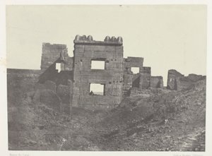Médinet-Habou, Façade Orientale du Gynécée de Ramsès-Méiamoun; Thèbes - Maxime Du Camp