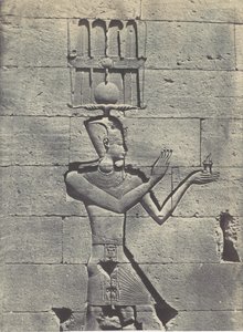 Nubie. Kalabscheh. Sculptures de la façade postérieure du temple - Maxime Du Camp