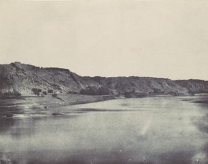 Nubie. Rive Orientale du Nil Village de Bab. Vue prise au sud de Philoe, 1850 - Maxime Du Camp