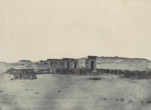 Nubie. Temple et village de Débôd. Parembole de l
