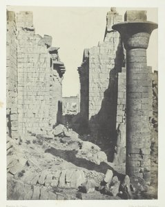 Palais de Karnak, Cour des Bubastites et Entrée Principale de la Salle Hypostyle, Thèbes - Maxime Du Camp